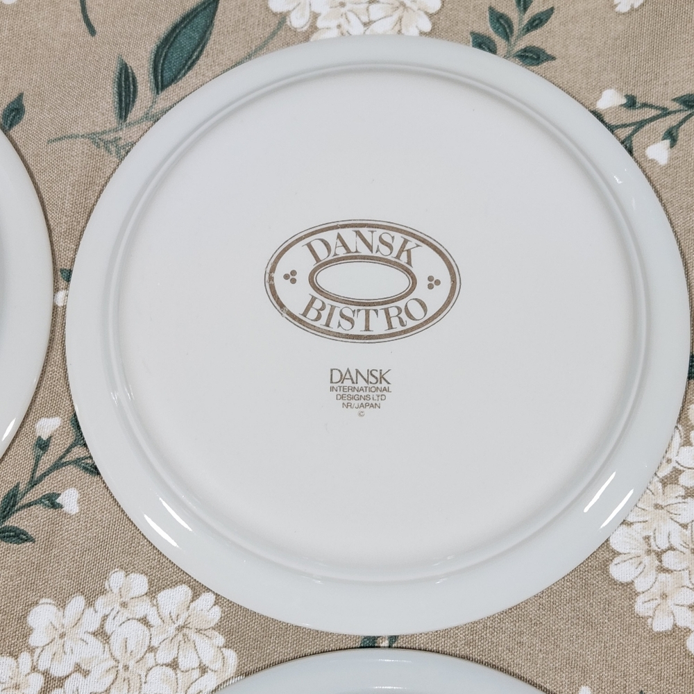 Dansk Bistro Kronborg Red Berries & Leaves Trim Saucers Vintage Dansk NR Japan - Picture 11 of 14